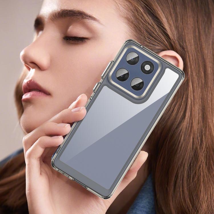 For Motorola Edge 60 Fusion Colorful Series Acrylic Hybrid TPU Phone Case(Transparent Grey) - free shipping - PMC TechLife - Order now!