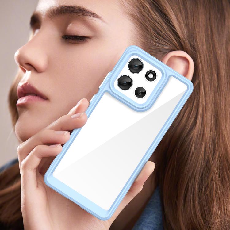 For Motorola Moto G86 5G Colorful Series Acrylic Hybrid TPU Phone Case(Blue) - free shipping - PMC TechLife - Order now!