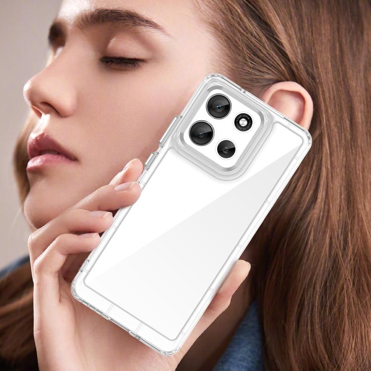 For Motorola Moto G86 5G Colorful Series Acrylic Hybrid TPU Phone Case(Transparent) - free shipping - PMC TechLife - Order now!