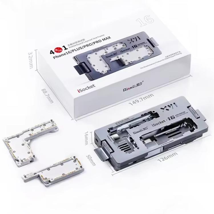 Qianli iSocket 16 Series 4 in 1 Motherboard Layered Test Fixture for iPhone 16 Series - free shipping - PMc TechLife - Order now!