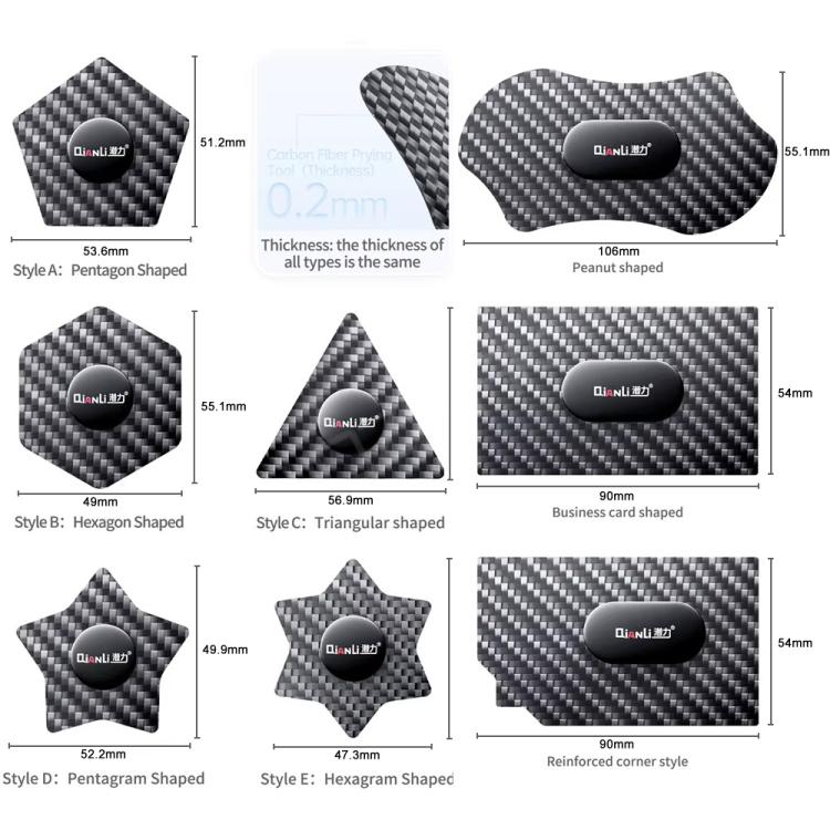Qianli High Toughness Multifunctional Carbon Fiber Prying Tool Hexagon Shaped - free shipping - PMC TechLife - Order now!