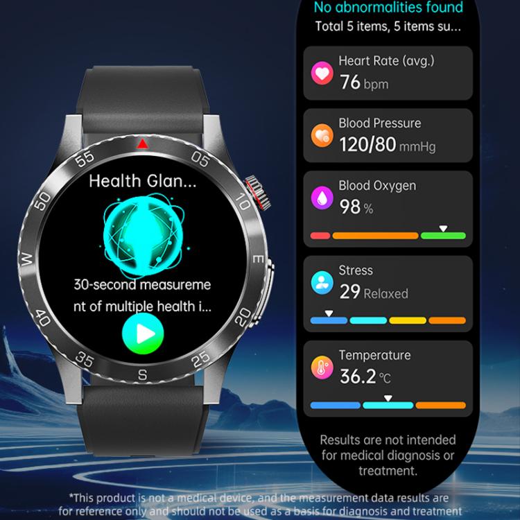 H9 1.43 inch Leather Strap ECG Smart Watch Supports Bluetooth Calls/Smart Voice Assistant(Black) - free shipping - PMC TechLife - Order now!