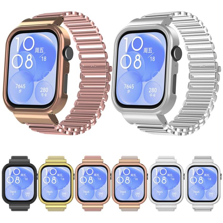 For Huawei Watch Fit3 Hollow Chain Metal Frame Watch Band(Silver) - free shipping - PMC TechLife - Order now!