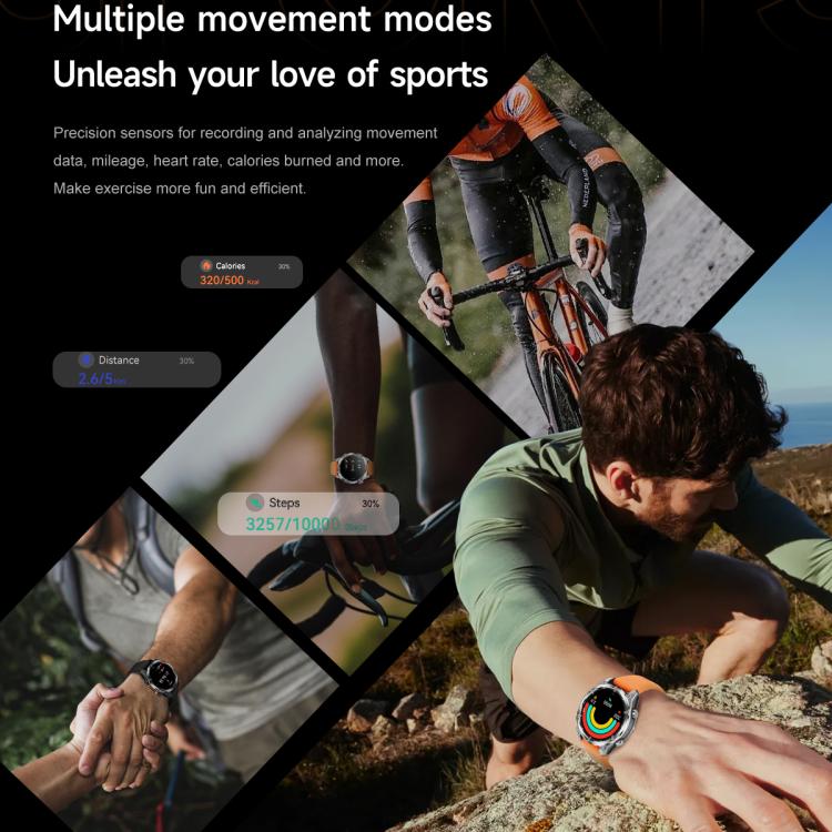 HD300 1.43 inch AMOLED Screen Silicone Strap Sports Smart Watch Supports Blood Oxygen Detection(Orange) - free shipping - PMC TechLife - Order now!