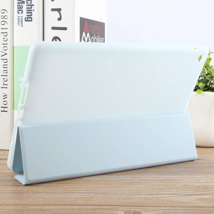 For iPad 10.2 2021 / 2020 / 2019 GEBEI 3-folding Holder Shockproof Flip Leather Tablet Case(Sky Blue) - free shipping - PMc TechLife - Order now!