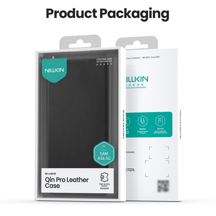 For Samsung Galaxy A56 5G NILLKIN QIN Series Pro Sliding Camera Cover Design Leather Phone Case(Black) - free shipping - PMc TechLife - Order now!
