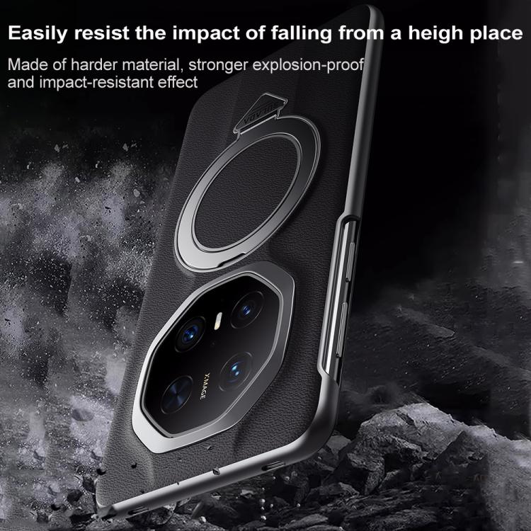 For Huawei Mate 70 RS Ultimate SULADA Smart View Window MagSafe Magnetic Holder Leather Phone Case(Black) - Huawei Cases by SULADA | Online Shopping South Africa | PMC TechLife | Buy Now Pay Later Mobicred