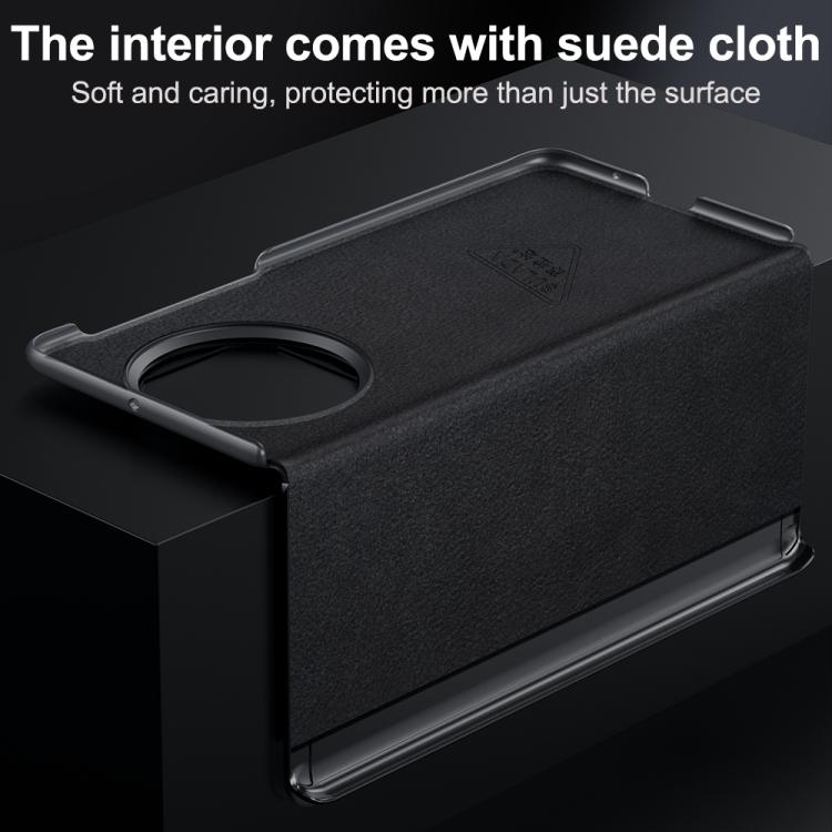 For Huawei Mate X6 SULADA Smart Series Wristband Holder Smart View Window Genuine Leather Phone Case(Red) - free shipping - PMC TechLife - Order now!