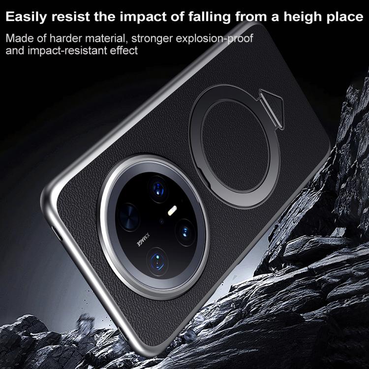 For Huawei Mate 70 Pro / Mate 70 Pro+ SULADA Top Grain Leather MagSafe Magnetic Holder Phone Case(Blue) - Huawei Cases by SULADA | Online Shopping South Africa | PMC TechLife | Buy Now Pay Later Mobicred