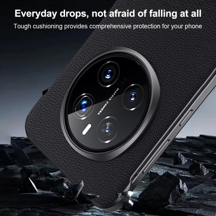 For Honor Magic7 SULADA Frameless Top Layer Cowhide Leather Hybrid PC Phone Case(Black) - Honor Cases by SULADA | Online Shopping South Africa | PMC TechLife | Buy Now Pay Later Mobicred