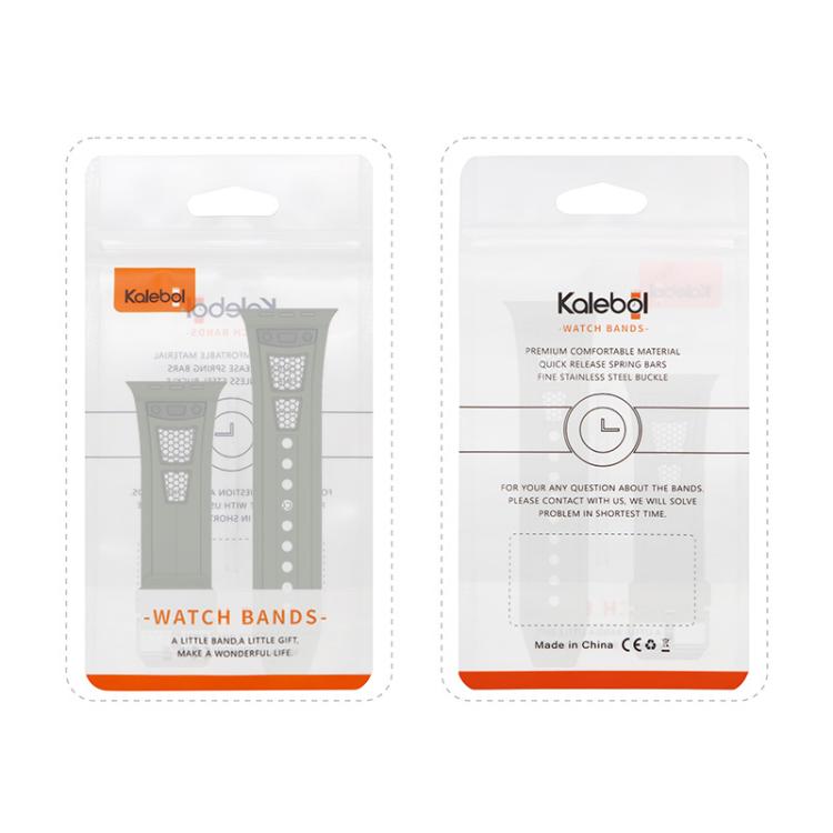 For Apple Watch 46mm / 49mm / 45mm / 44mm Kalebol Honeycomb TPU Black Mesh Strap(Starlight Black Net) - Watch Bands by Kalebol | Online Shopping South Africa | PMC TechLife | Buy Now Pay Later Mobicred