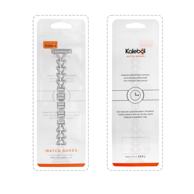 For Apple Watch 42mm / 41mm / 40mm / 38mm Kalebol V-shaped Zinc Alloy Strap(Black) - Watch Bands by Kalebol | Online Shopping South Africa | PMC TechLife | Buy Now Pay Later Mobicred