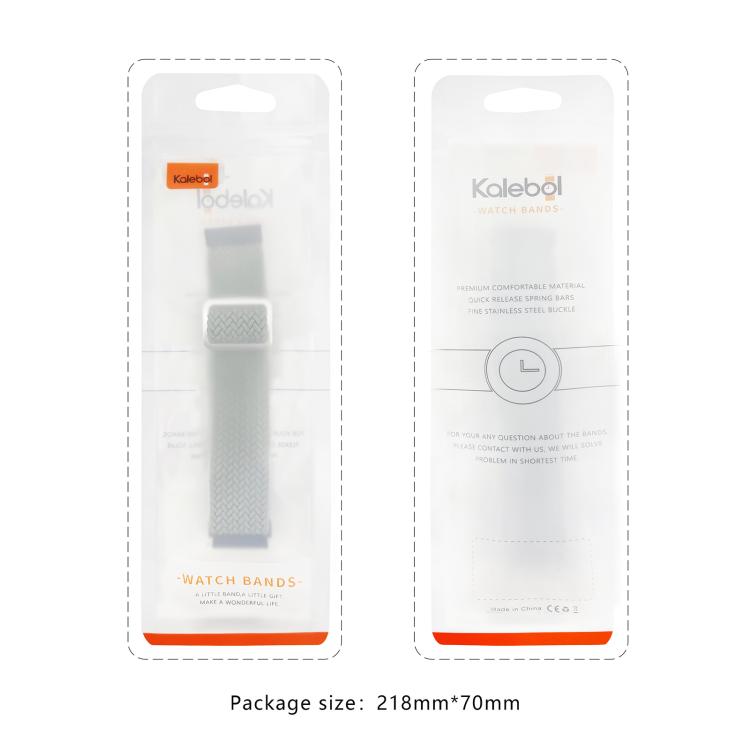 For Apple Watch 46mm / 49mm / 45mm / 44mm Kalebol Eight Buckle Nylon Braided Watch Band(Blue Pink) - Watch Bands by Kalebol | Online Shopping South Africa | PMC TechLife | Buy Now Pay Later Mobicred