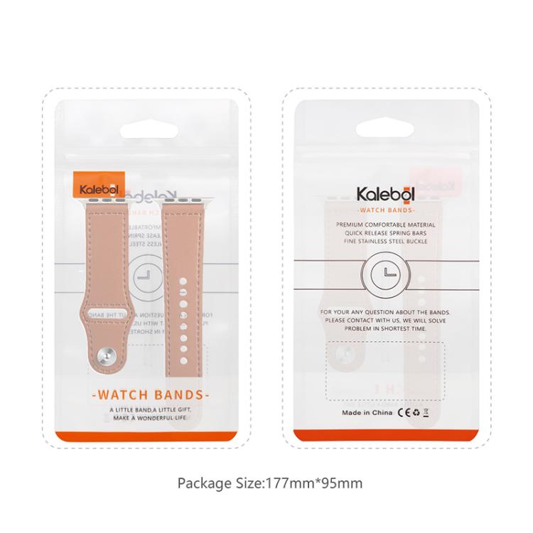 For Apple Watch 42mm / 41mm / 40mm / 38mm Kalebol Large Stud Buckle Leather Watch Band(Wine Red) - free shipping - PMc TechLife - Order now!