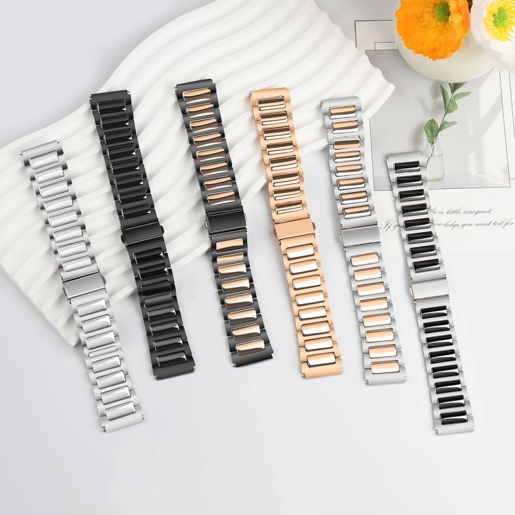 Kalebol 22mm Tooling Metal Zinc Alloy Watch Band(Black Rose Gold) - 22mm Bands by Kalebol | Online Shopping South Africa | PMc TechLife | Buy Now Pay Later Mobicred