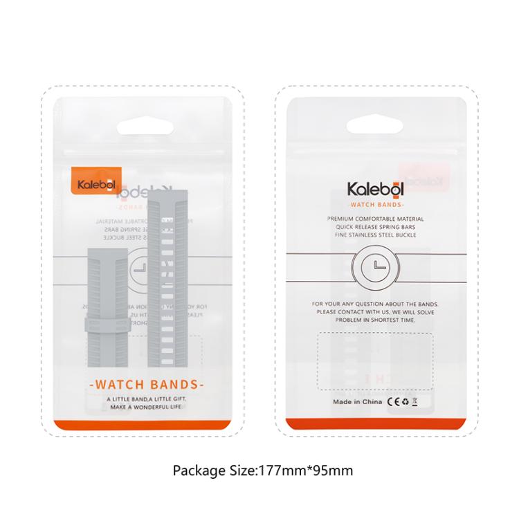 22mm Kalebol Black Buckle Tire Pattern Silicone Watch Band(Orange) - free shipping - PMc TechLife - Order now!