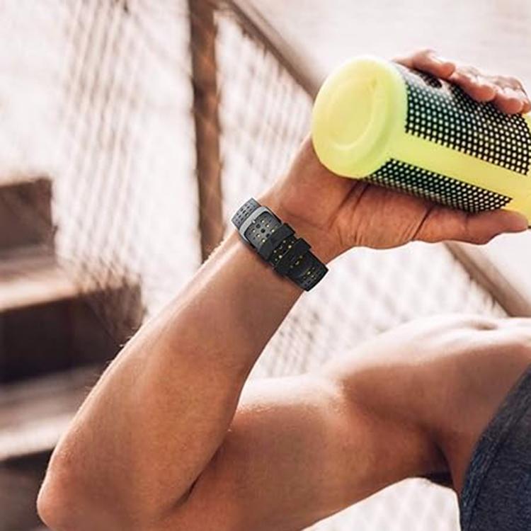 For Garmin QuickFit 22mm Kalebol Breathable Two-color Silicone Watch Band(White Black) - Watch Bands by Kalebol | Online Shopping South Africa | PMc TechLife | Buy Now Pay Later Mobicred