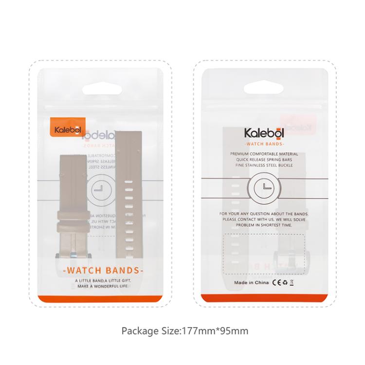 For Garmin QuickFit 26mm Kalebol Quick Release Silicone Leather Watch Band(Black) - free shipping - PMc TechLife - Order now!