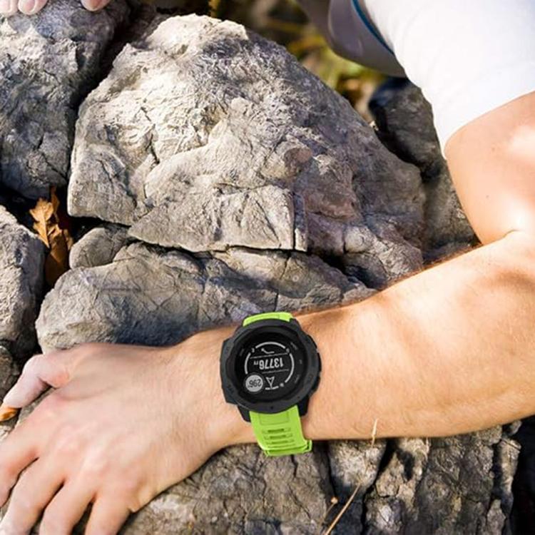 For Garmin QuickFit 20mm Kalebol Ladder Silicone Watch Band(Green) - Watch Bands by Kalebol | Online Shopping South Africa | PMc TechLife | Buy Now Pay Later Mobicred