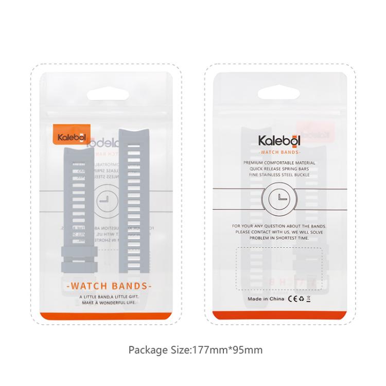 For Garmin Instinct 22mm Kalebol Steel Buckle Silicone Watch Band(Orange) - free shipping - PMc TechLife - Order now!