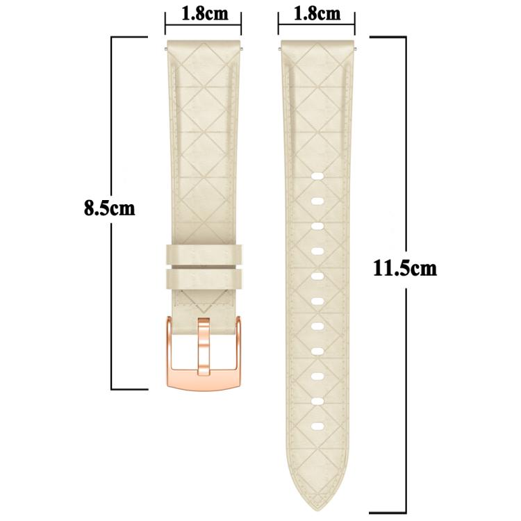 20mm Square Leather Rose Gold Buckle Watch Band(Apricot) - free shipping - PMc TechLife - Order now!