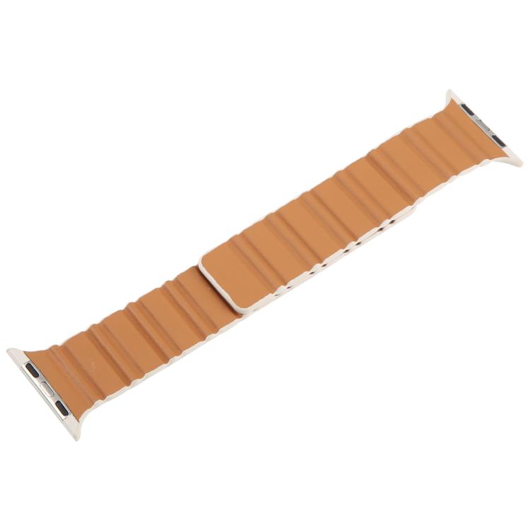 For Apple Watch 42mm / 41mm / 40mm / 38mm Magnetic PU Leather Watch Band(Grey) - Watch Bands by PMC TechLife | Online Shopping South Africa | PMC TechLife | Buy Now Pay Later Mobicred