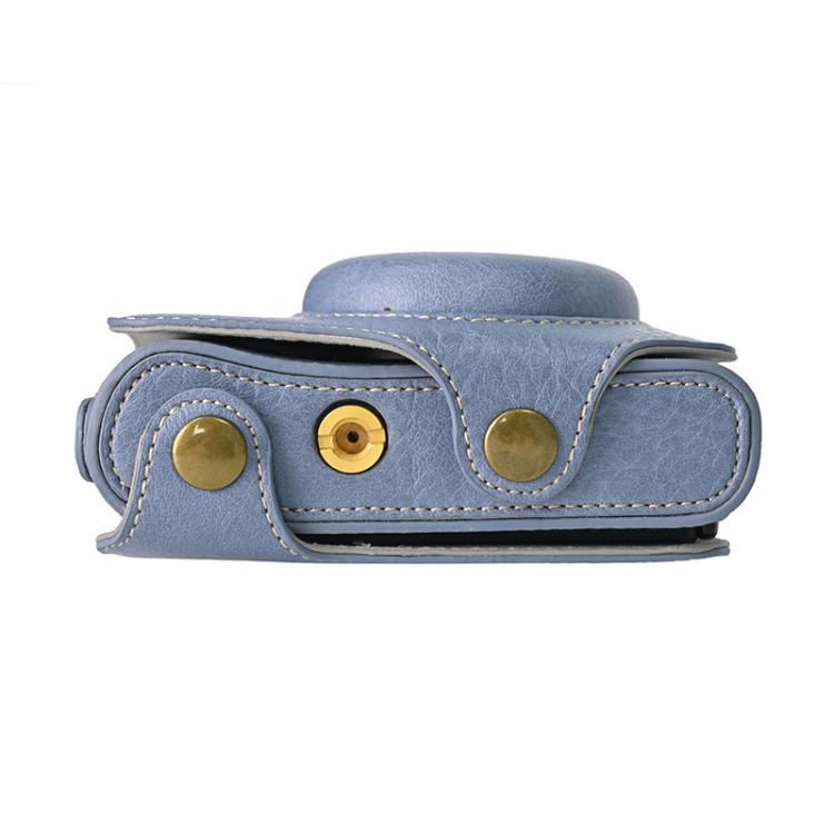 For Canon PowerShot SX740 HS Retro Litchi Texture Leather Full Body Camera Case Bag with Strap(Blue) - free shipping - PMC TechLife - Order now!