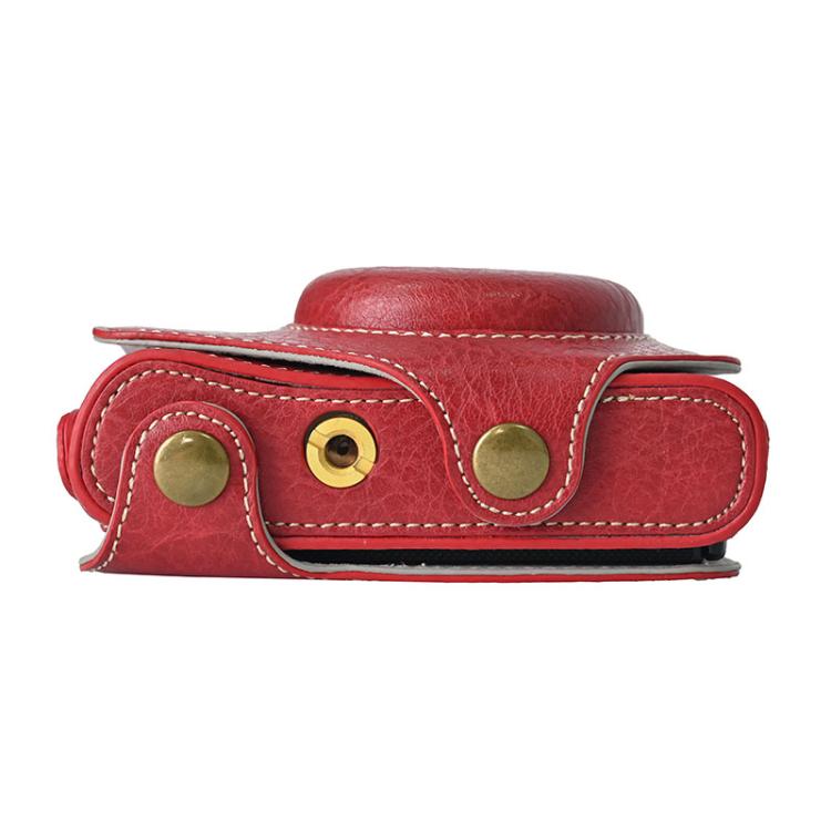 For Canon PowerShot SX740 HS Retro Litchi Texture Leather Full Body Camera Case Bag with Strap(Red) - free shipping - PMC TechLife - Order now!