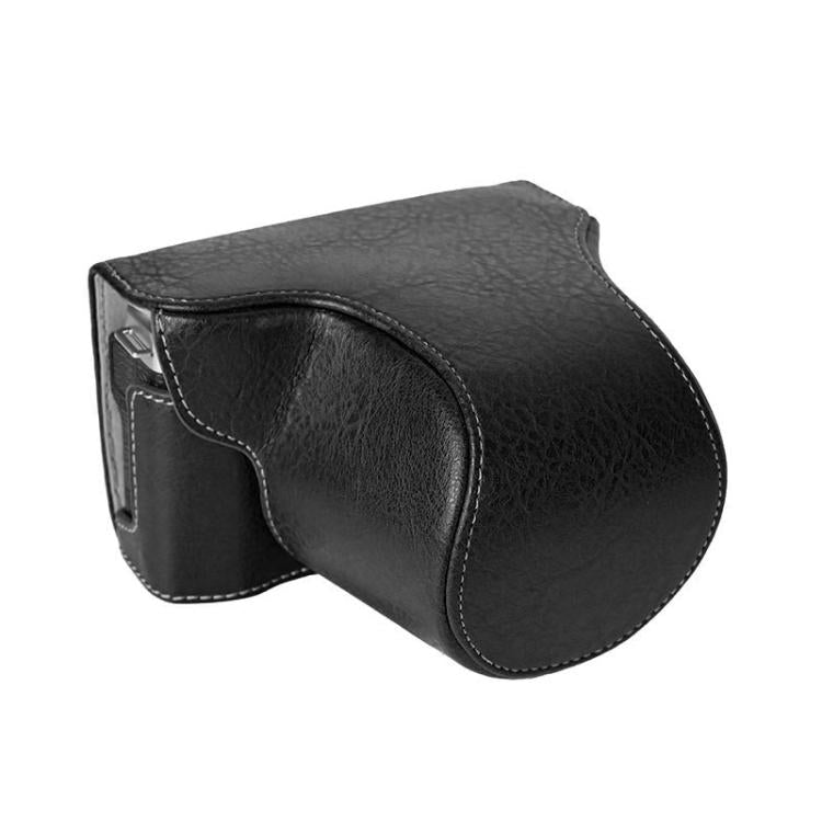 For FUJIFILM X-M5 Retro Litchi Texture Leather Full Body Camera Case Bag with Strap(Black) - free shipping - PMC TechLife - Order now!