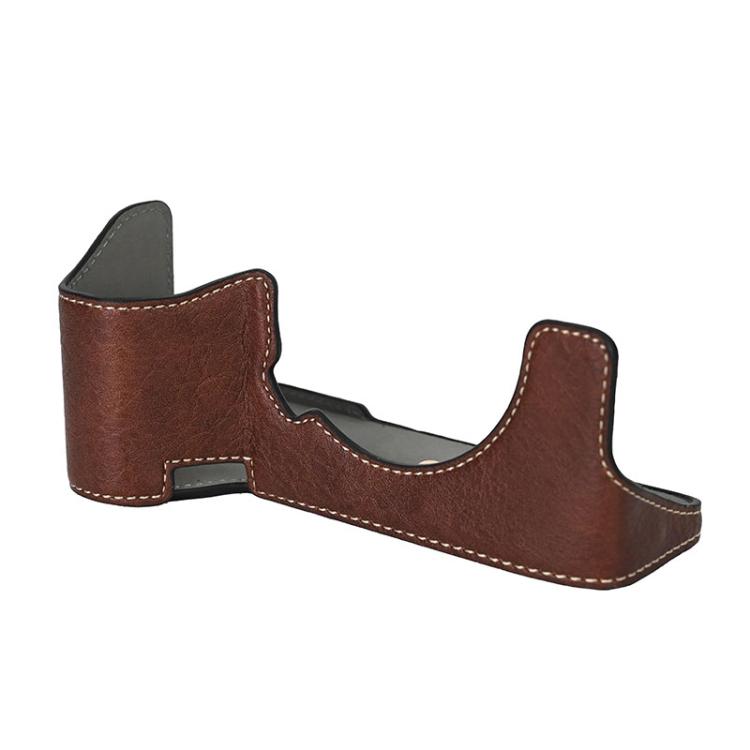 For Sony ILCE7RM5 / A7R5 Litchi Texture PU Leather Camera Half Case Base(Coffee) - free shipping - PMC TechLife - Order now!