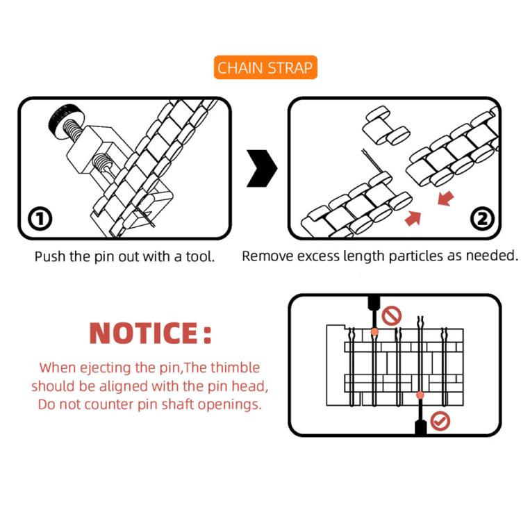 22mm MIJOBS Three Beads Metal Watch Band(Black) - free shipping - PMc TechLife - Order now!