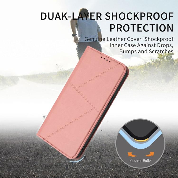 For iPhone 17 Air Strong Magnetic Frosted Flip Leather Phone Case(Pink) - free shipping - PMc TechLife - Order now!
