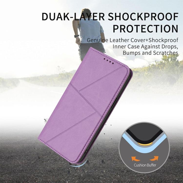 For iPhone 17 Pro Strong Magnetic Frosted Flip Leather Phone Case(Light Purple) - free shipping - PMc TechLife - Order now!