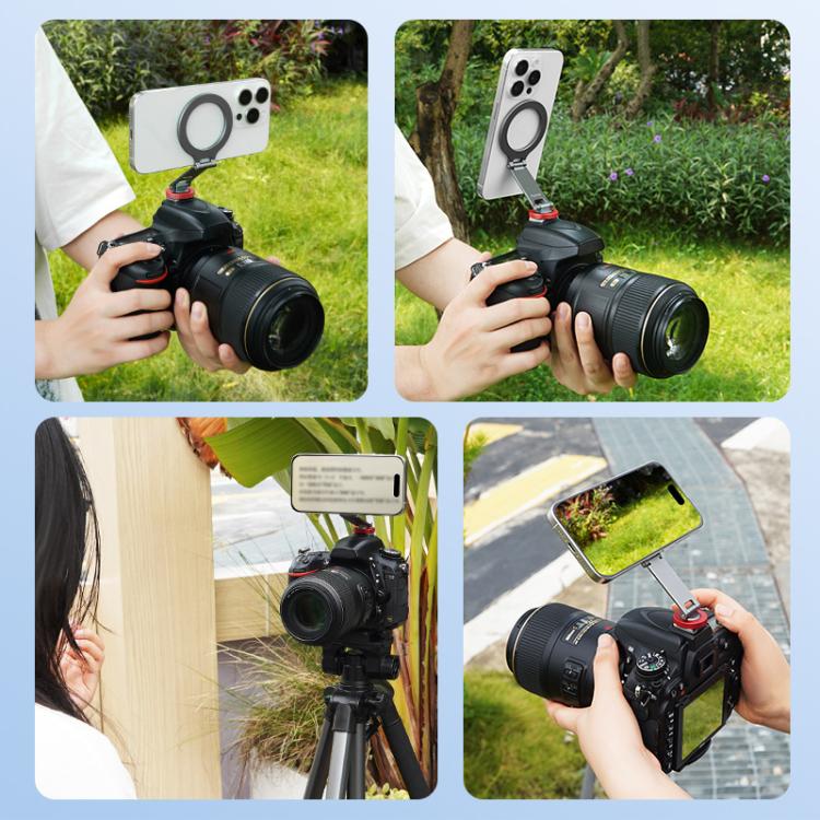 Flymile Magnetic Phone Tripod Mount MagSafe Adapter Phone Holder, Style:Folding Akka Cold Shoe Mount - free shipping - PMC TechLife - Order now!