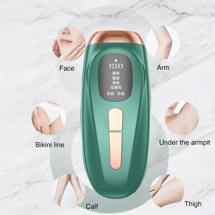 FY-B502 Portable Laser Hair Removal Device Photon Electric IPL Intense Pulse Hair Remover, UK Plug(Dark Green) - free shipping - PMC TechLife - Order now!