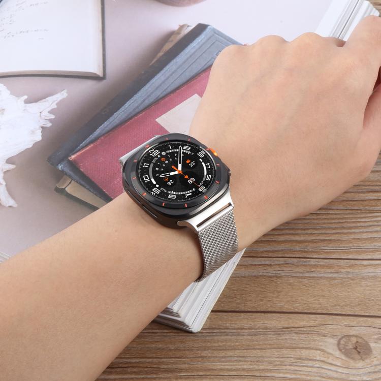For Samsung Galaxy Watch Ultra 47mm Milanese Integrated Buckle Metal Watch Band(Rose Gold) - free shipping - PMC TechLife - Order now!