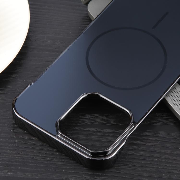 For iPhone 16e Electroplating Frameless Frosted Anti-Glare PC MagSafe Phone Case(Black) - free shipping - PMC TechLife - Order now!