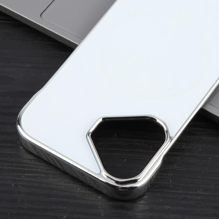 For iPhone 16 Plus Electroplating Frameless Frosted Anti-Glare PC MagSafe Phone Case(Silver White) - free shipping - PMC TechLife - Order now!