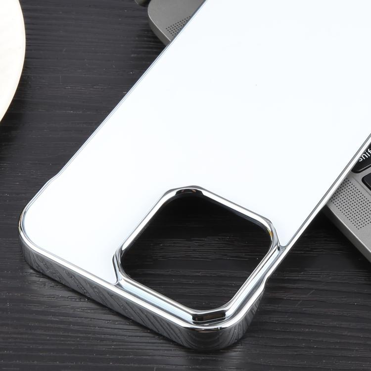 For iPhone 15 Pro Electroplating Frameless Frosted Anti-Glare PC MagSafe Phone Case(Silver White) - free shipping - PMC TechLife - Order now!