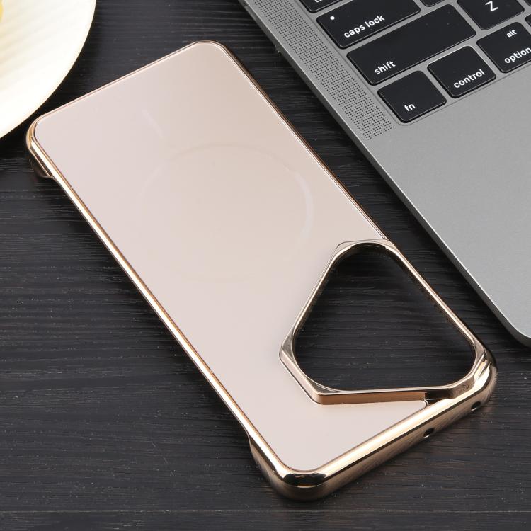 For Huawei Pura 70 Pro / 70 Pro+ Electroplating Frameless Frosted Anti-Glare PC MagSafe Phone Case(Desert Gold) - free shipping - PMC TechLife - Order now!