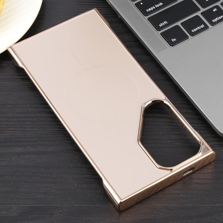 For Samsung Galaxy S23 Ultra 5G Electroplating Frameless Frosted Anti-Glare PC MagSafe Phone Case(Desert Gold) - free shipping - PMC TechLife - Order now!