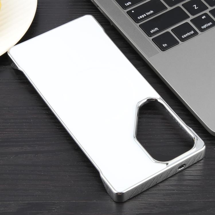 For Samsung Galaxy S25 Ultra 5G Electroplating Frameless Frosted Anti-Glare PC MagSafe Phone Case(Silver White) - free shipping - PMC TechLife - Order now!