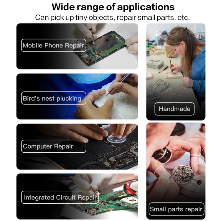 i2C NS Series Super Alloy High Precision Stainless Steel Super Hard Extra Tip Flying Wire Tweezers, Model:NS-03 Extra Hard Tip - free shipping - PMC TechLife - Order now!