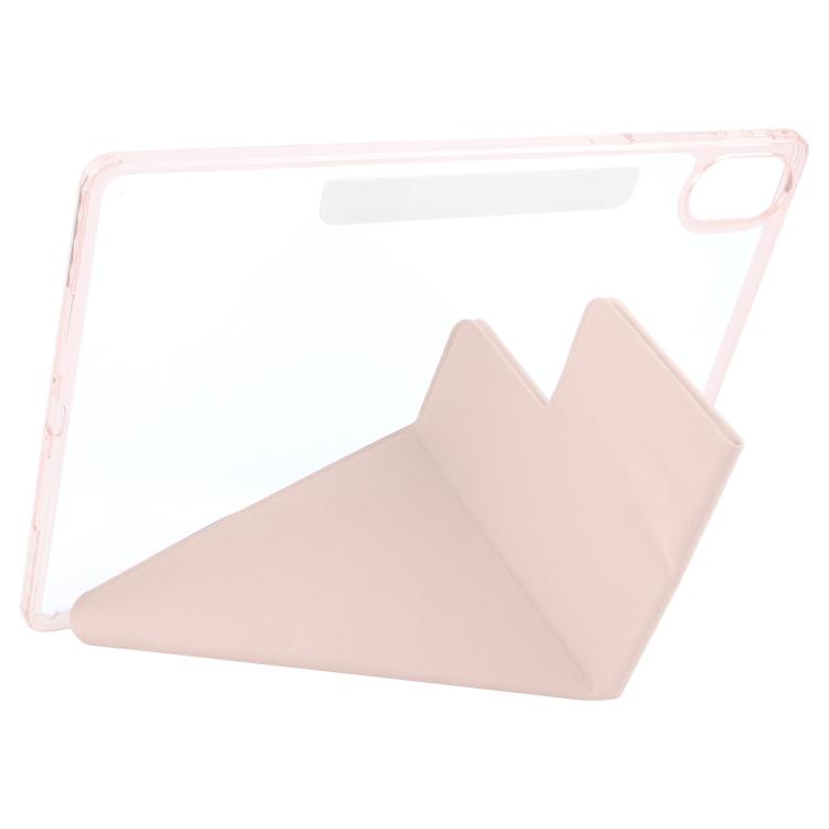 For Huawei MatePad Air 12 2024 Magnetic Detachable Dual-Clasp Acrylic Deformation Leather Tablet Case(Pink) - free shipping - PMC TechLife - Order now!