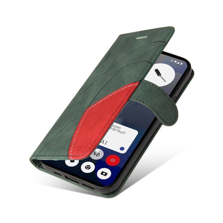 For Nothing Phone 3A Dual-color Splicing Flip Leather Phone Case(Green) - free shipping - PMC TechLife - Order now!