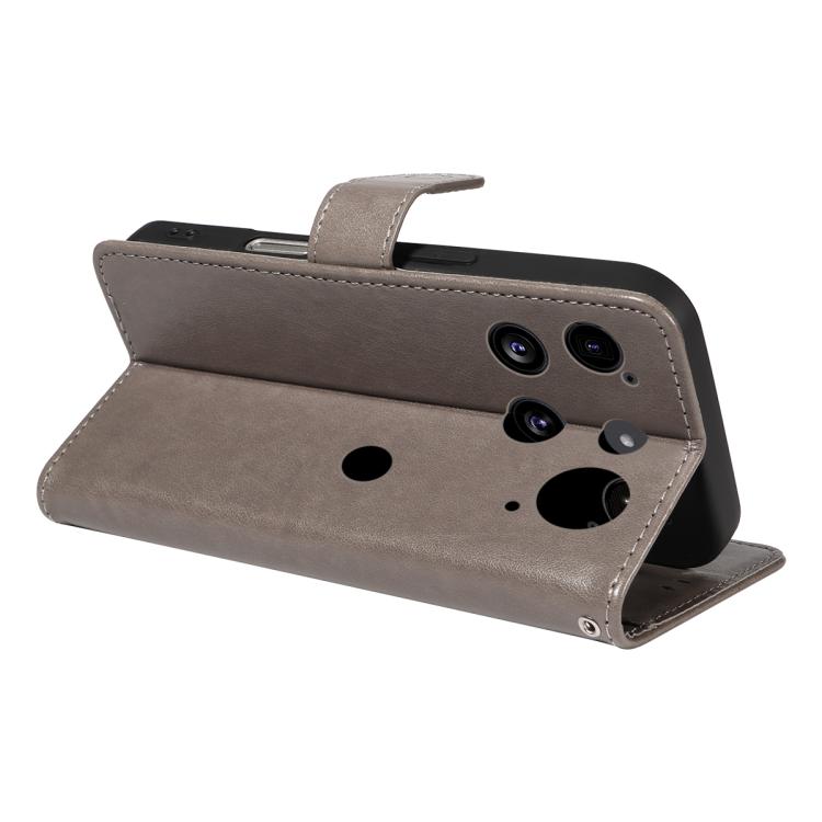 For Nothing Phone 3 Cat and Bee Embossed Flip Leather Phone Case(Grey) - free shipping - PMC TechLife - Order now!