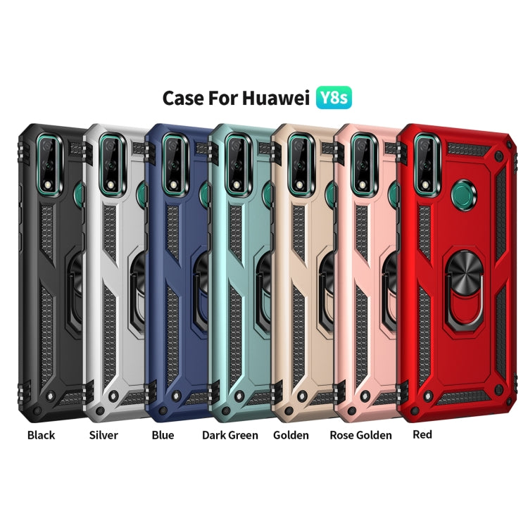 For Huawei Y8s Shockproof TPU + PC Protective Case with 360 Degree Rotating Holder(Black) - Huawei Cases by PMC TechLife | Online Shopping South Africa | PMC TechLife