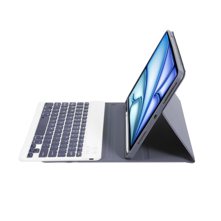 For iPad Air 11 2024 / 2025 / Air 4 2020 / Air 5 2022 A098B Detachable ABS Ultra-thin Candy Colors Bluetooth Keyboard Tablet Case with Stand & Pen Slot(Purple) - For iPad Air by PMC Jewellery | Online Shopping South Africa | PMC Jewellery | Buy Now Pay Later Mobicred