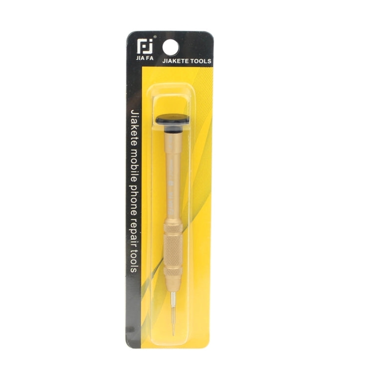 JIAFA JF-609-2.0 Mobile Phone Repair Tool 2.0 x 25mm Slotted Screwdriver (Gold) - Screwdriver by JIAFA | Online Shopping South Africa | PMc TechLife | Buy Now Pay Later Mobicred