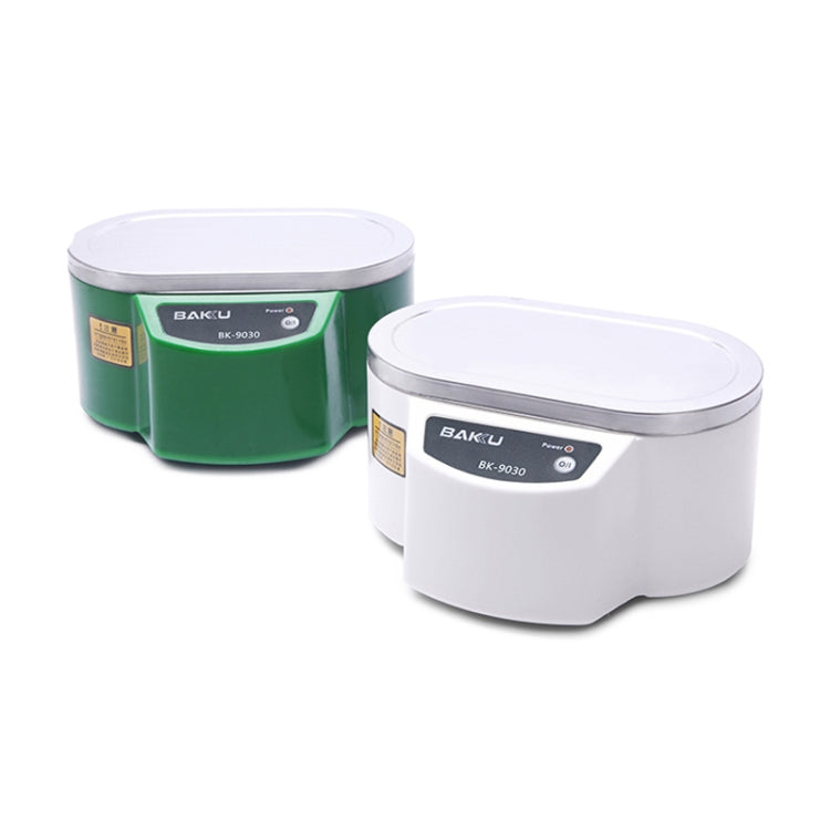 BAKU BK-9030 30W 0.8L LCD Display Ultrasonic Cleaner, AC 220V, EU Plug(White) - free shipping - PMC TechLife - Order now!